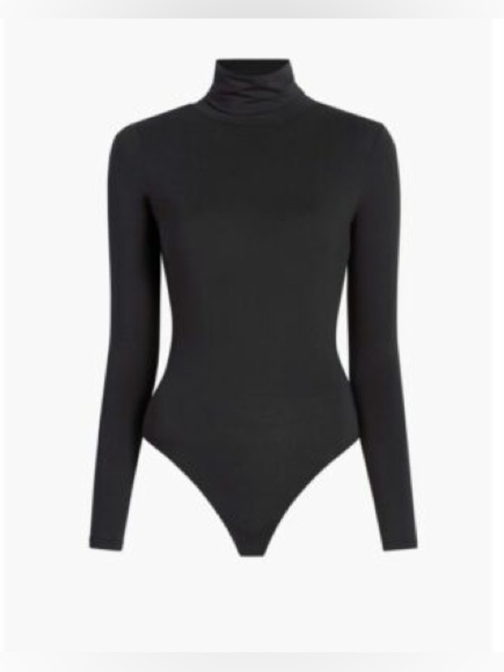 Hill House Black Mock Neck Long-Sleeve Bodysuit